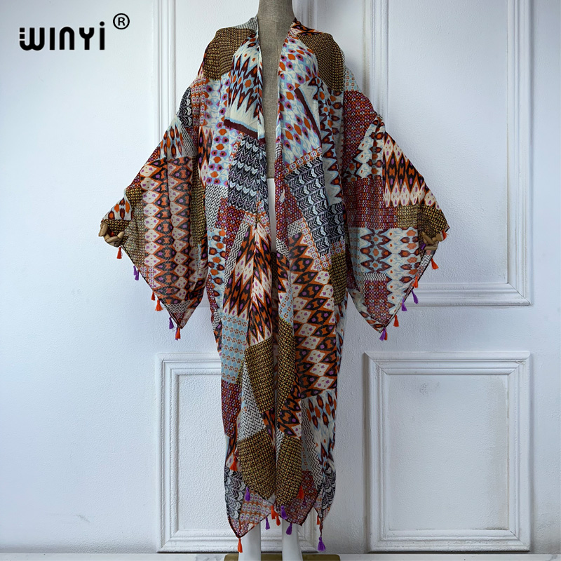 Cover Up Kaftan - WINYI Pakaian Musim Panas Kimono Afrika