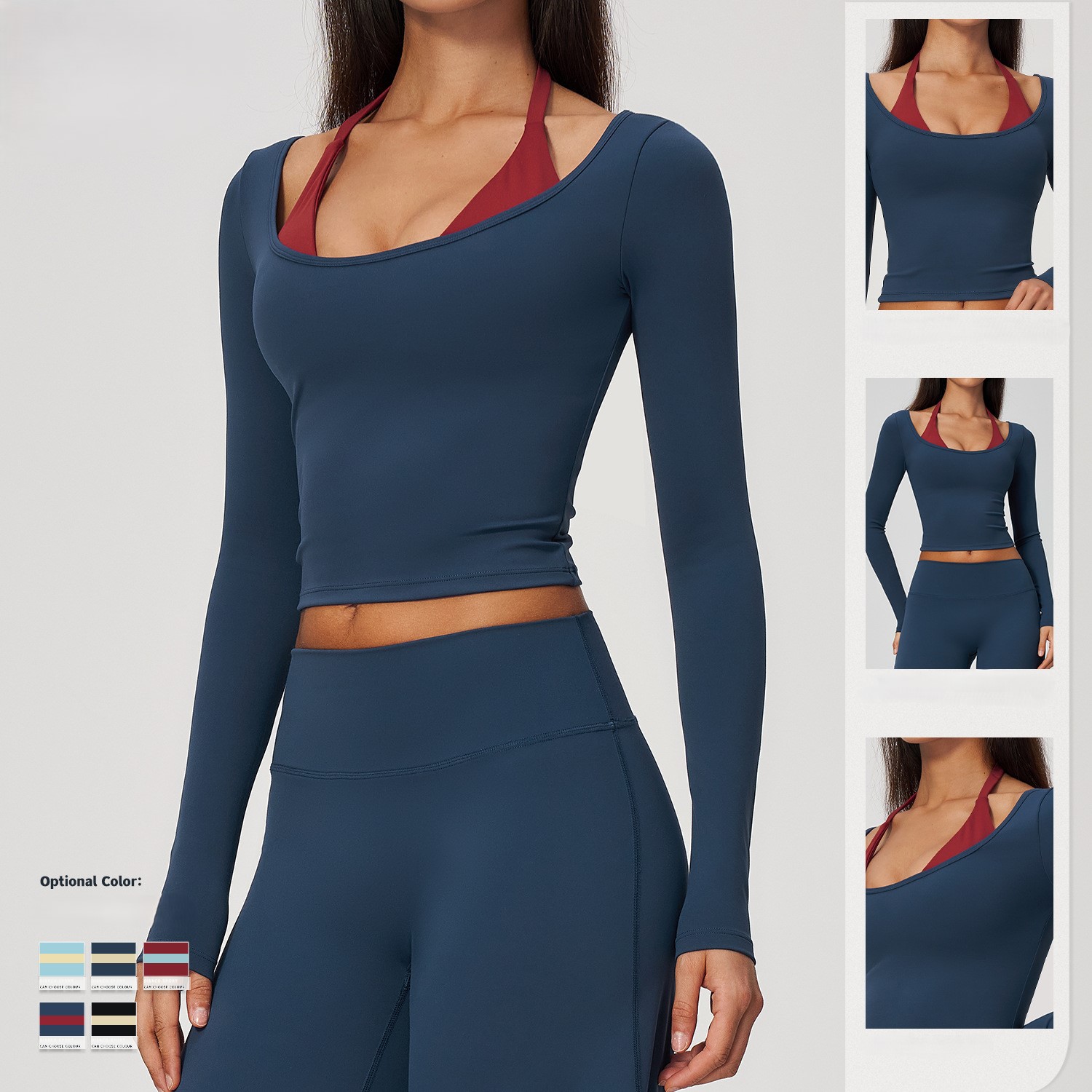 Atasan yoga lengan panjang mod - Crop Top Crochet ulasan dan harga