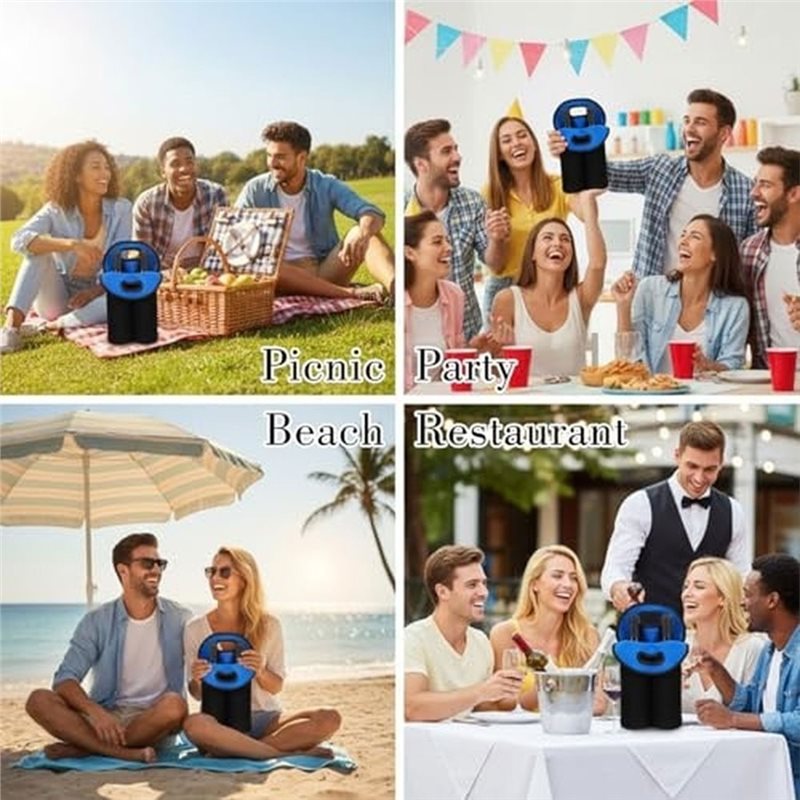 Tas Pembawa Botol Anggur AAAN, - Tote Bag Beach ulasan dan harga